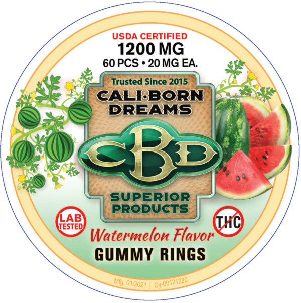 Watermelon CBD Gummy Rings | Cali-Born Dreams